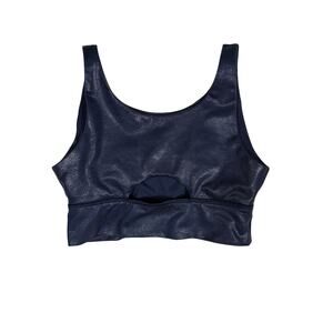 Offline by Aerie Spors Bra Women's Small Dark Blue Shimmer